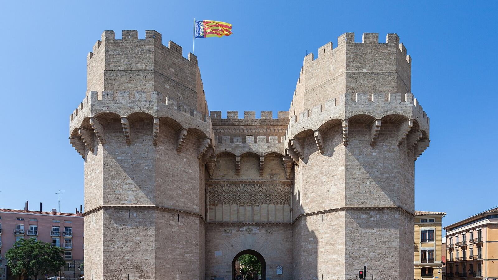 De Torres de Serranos, de middeleeuwse stadspoort van Valencia